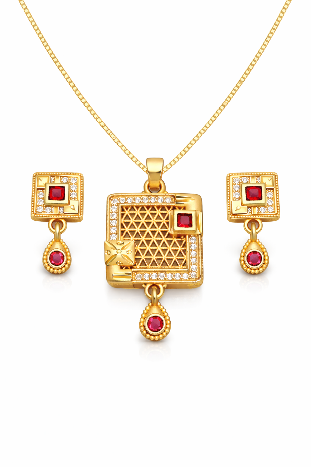 file_0000000095e0720897c3b257925bf381 (1) ruby gold pendant set with earrings
